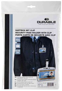 Porte-badge de sécurité clip, 54 x 85 mm DURABLE