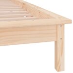vidaXL Cadre de lit à LED 100x200 cm bois massif