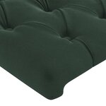 vidaXL Cadre de lit avec tête de lit Vert foncé 120x200 cm Velours