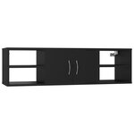 vidaXL Étagère murale Noir 102x30x29 cm Bois d’ingénierie