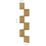 vidaXL Étagère d'angle murale chêne sonoma 19x19x123cm bois ingénierie