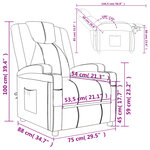 vidaXL Fauteuil inclinable Anthracite Similicuir