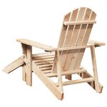 vidaXL Chaise Adirondack avec pouf bois massif de sapin