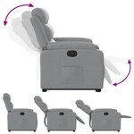 vidaXL Fauteuil inclinable électrique gris clair tissu