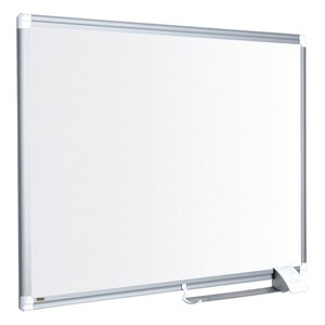 Tableau blanc Maya New Generation, magnétique, surface en acier laqué, cadre en aluminium gris, 1 800 x 1 200 mm