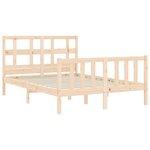 vidaXL Cadre de lit avec tête de lit 120x200 cm bois massif