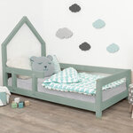 Lit cabane enfant POPPI 80 x 180 vert sauge 2