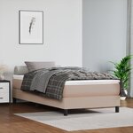 vidaXL Cadre de lit Cappuccino 100x200 cm Similicuir