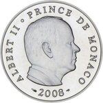 Pièce de monnaie 5 euro Monaco 2008 argent BE – Albert II