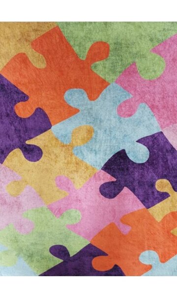 Tapis enfant 100 x 160 cm - Multicolore