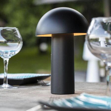 Lampe de table sans fil LED Métal Noir H28CM Tod