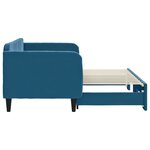vidaXL Lit de jour avec lit gigogne bleu 80x200 cm velours