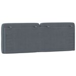 vidaXL Coussin de tête de lit gris foncé 120 cm velours