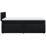 vidaXL Sommier à lattes de lit avec matelas Noir 90x200 cm Tissu