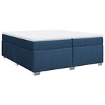 vidaXL Sommier à lattes de lit avec matelas Bleu 200x200 cm Tissu