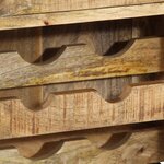 vidaXL Chariot de cuisine 55x40x80 cm Bois massif manguier brut