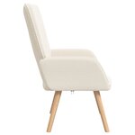 Fauteuil relaxant vidaXL en tissu crémeux imitation laine bouclée