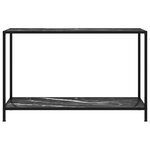 vidaXL Table console Noir 120x35x75 cm Verre trempé