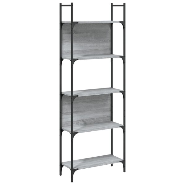 vidaXL Bibliothèque à 5 niveaux sonoma gris 60 5x24x166 5 cm