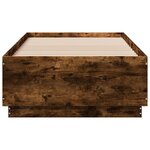 vidaXL Cadre de lit chêne fumé 75x190 cm bois d'ingénierie