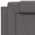 vidaXL Coussin de tête de lit gris 90 cm similicuir