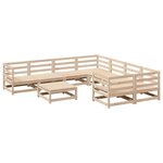 vidaXL Salon de jardin 9 Pièces bois de pin massif