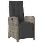 vidaXL Chaises inclinables de jardin lot de 2 et repose-pied rotin