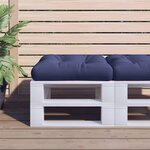 vidaXL Coussin de palette bleu marine 60x61 5x10 cm tissu