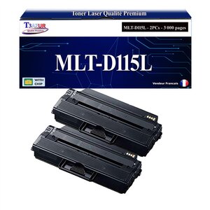 T3AZUR - 2x Toners compatibles avec Samsung MLTD115L MLT-D115L pour Samsung Xpress M2620 M2670 M2820 M2870 M 2620 M 2670 M 2820 M 2870