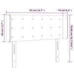 vidaXL Tête de lit à LED Vert foncé 83x16x78/88 cm Velours