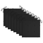 vidaXL Chaises de jardin lot de 8 avec coussins Bois de teck massif