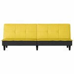 vidaXL Canapé-lit jaune clair tissu