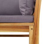 vidaXL Salon de jardin avec coussins 5 Pièces Bois d'acacia solide