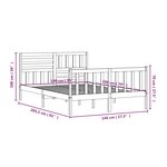vidaXL Cadre de lit Bois massif 140x200 cm