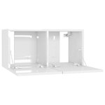 vidaXL Meuble TV suspendu Blanc brillant 60x30x30 cm