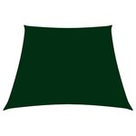 vidaXL Voile de parasol Tissu Oxford trapèze 2/4x3 m Vert foncé