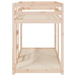 vidaXL Lit superposé 75x190 cm Bois de pin massif