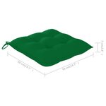 vidaXL Chaises à manger d'extérieur lot de 4 et coussins Acacia massif