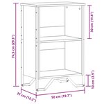 vidaXL Bibliothèque sonoma gris 50x31x74 5 cm bois d'ingénierie