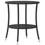 vidaXL Chaises inclinables de jardin lot de 2 et table résine tressée
