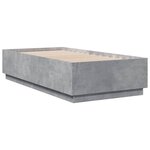 vidaXL Cadre de lit gris béton 90x190 cm bois d'ingénierie