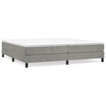 vidaXL Cadre de lit Gris clair 200x200 cm Velours