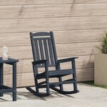 vidaXL Chaise à bascule bleu marine 70x92x108 cm HDPE