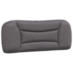 vidaXL Coussin de tête de lit gris 100 cm similicuir