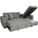 Canapé d'angle convertible réversible 4 places - gris clair - 244 x 151 x 90 -HAMILTON -Fabriqué en Ukraine