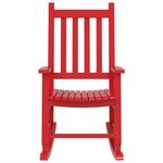vidaXL Chaises à bascule enfants lot de 2 rouge bois peuplier massif