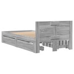 vidaXL Cadre de lit tête de lit sonoma gris 90x190 cm bois ingénierie