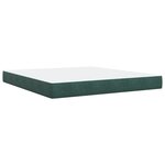 vidaXL Sommier à lattes de lit et matelas Vert foncé 180x200cm Velours