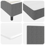 vidaXL Lit à ressorts avec matelas Gris clair 90x200 cm Velours côtelé