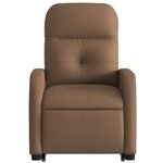 vidaXL Fauteuil inclinable électrique marron tissu
